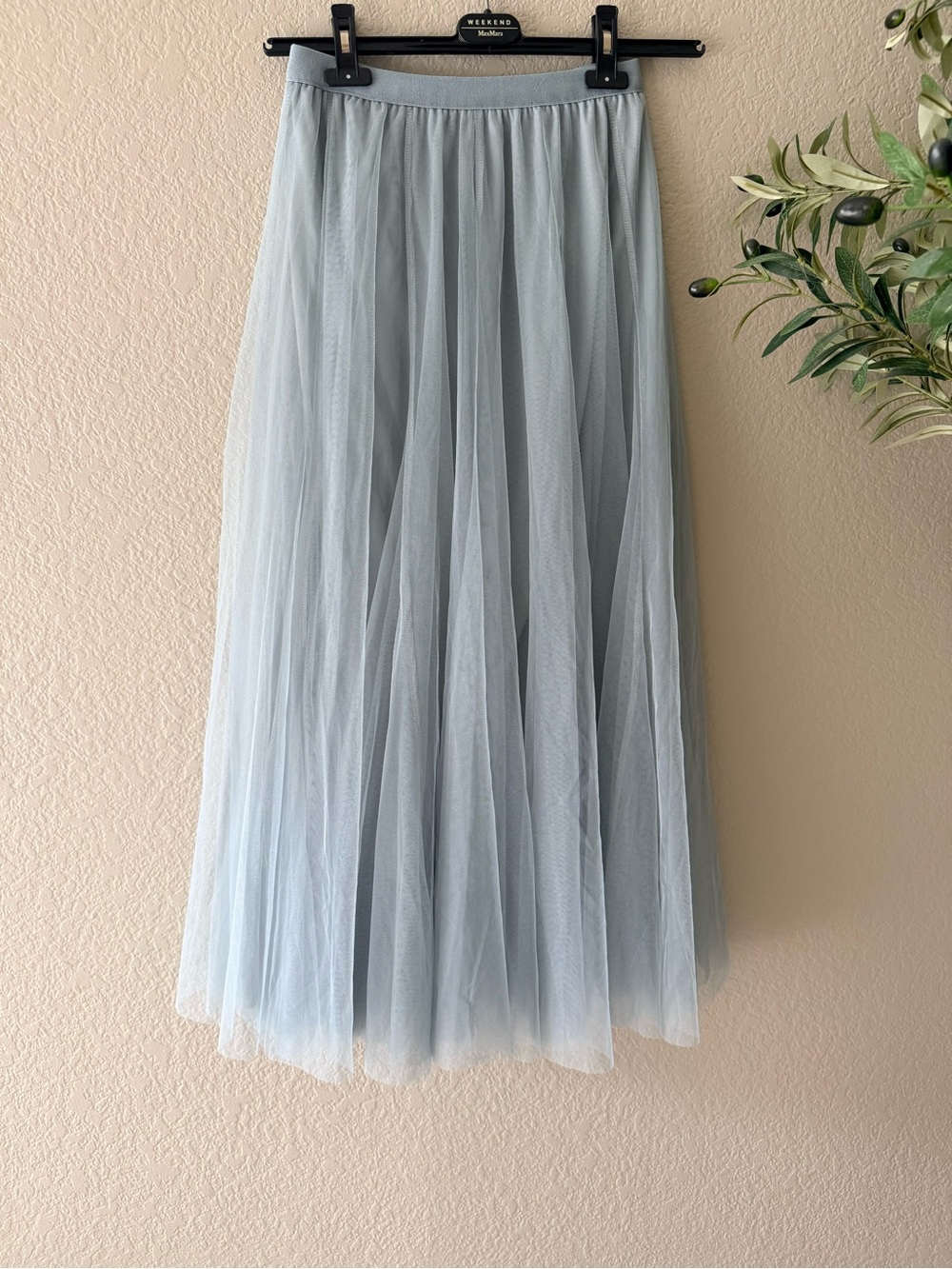 Light Grey Tulle Maxi Skirt - Women's Elegant Full-Length Skirt